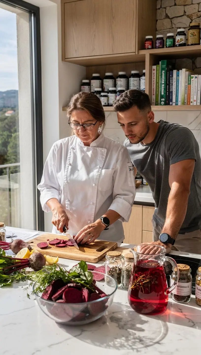 Grafički prikaz pozitivnih učinaka čaja na krvni tlak i zdravlje.