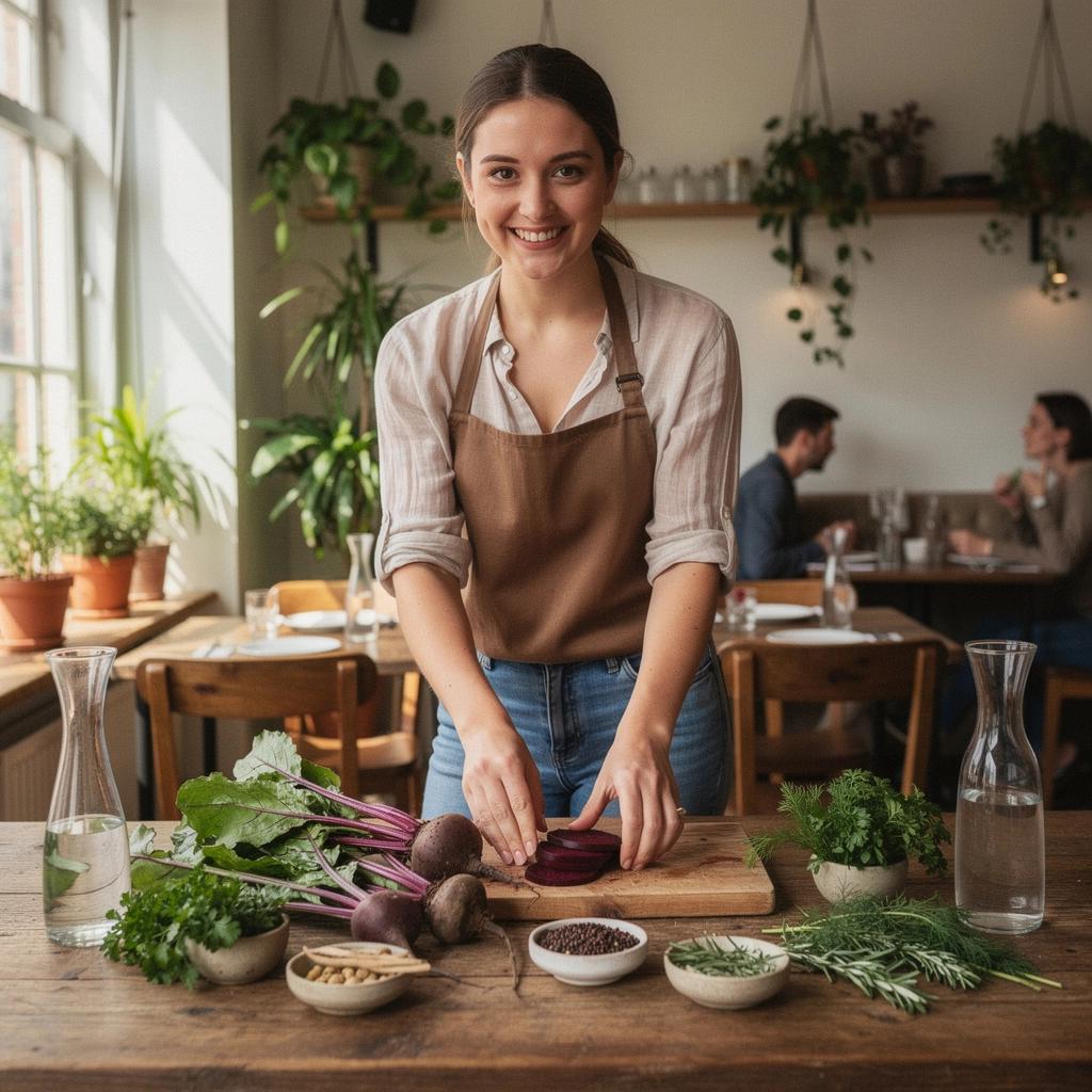 Zeleni listovi cikle s kapljicama rose na sunčevoj svjetlosti.